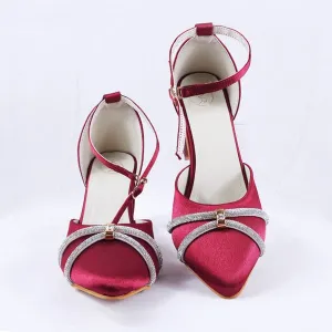 Joice Red Block Heels Pumps Heels Court Shoes