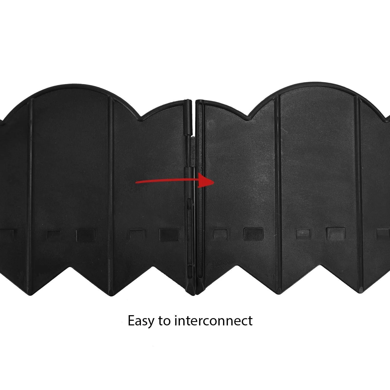 Lawn Edging Border Black Pack of 15