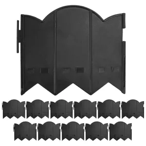 Lawn Edging Border Black Pack of 15