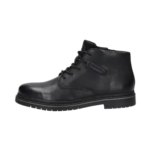 Leder Schnürstiefel schwarz