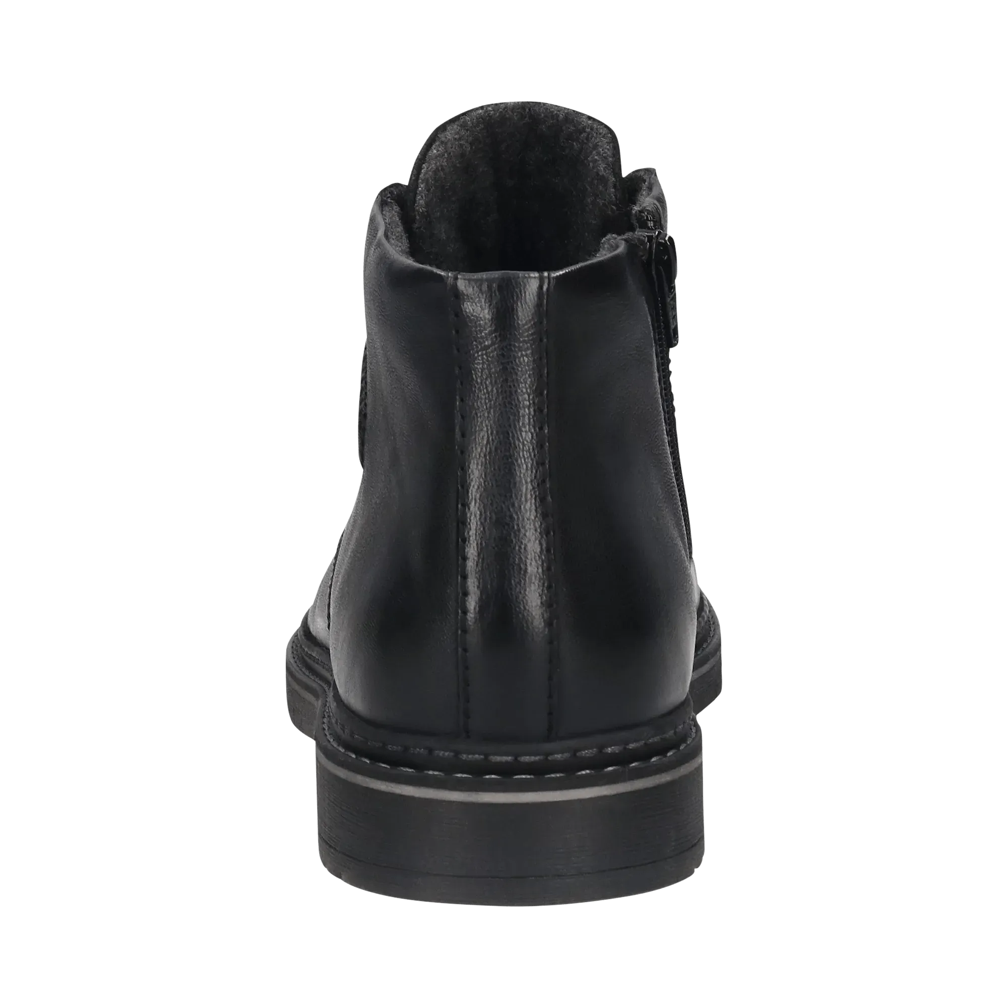 Leder Schnürstiefel schwarz