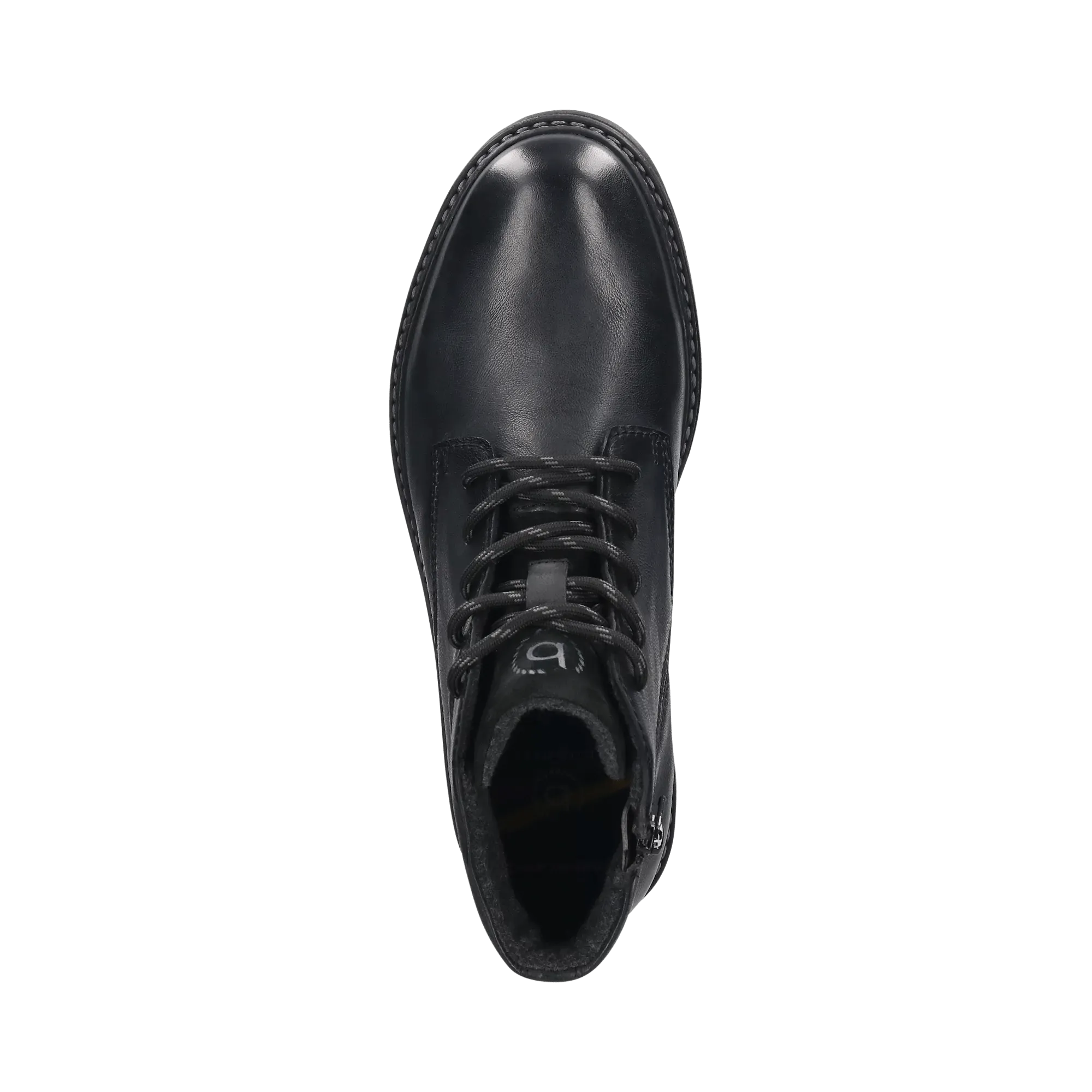 Leder Schnürstiefel schwarz