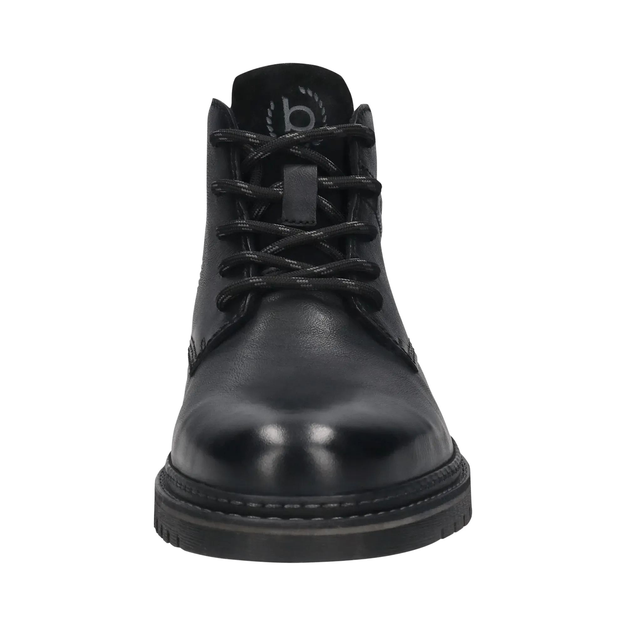 Leder Schnürstiefel schwarz