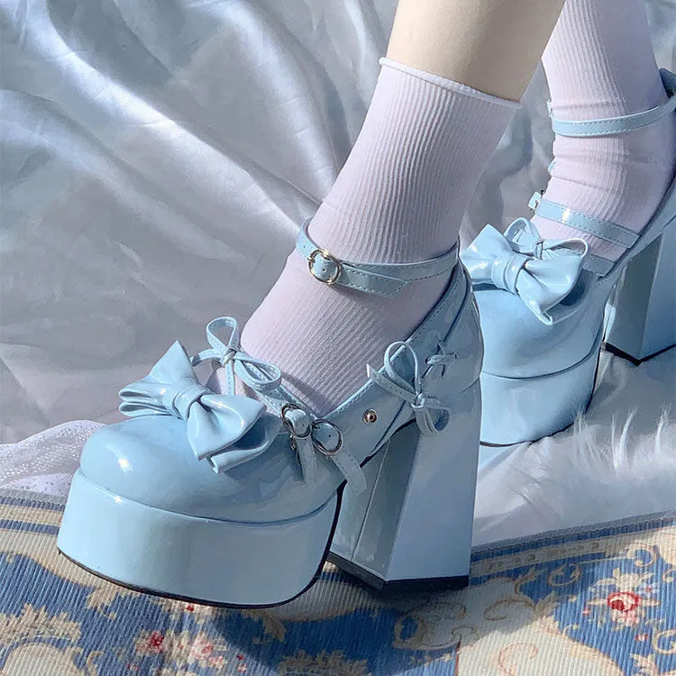 Lolita Bow Heels Shoes