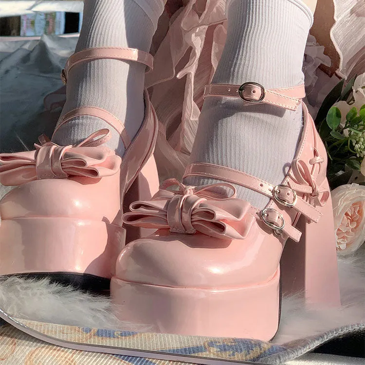 Lolita Bow Heels Shoes