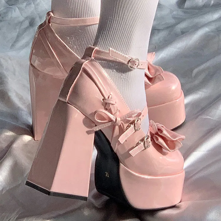 Lolita Bow Heels Shoes