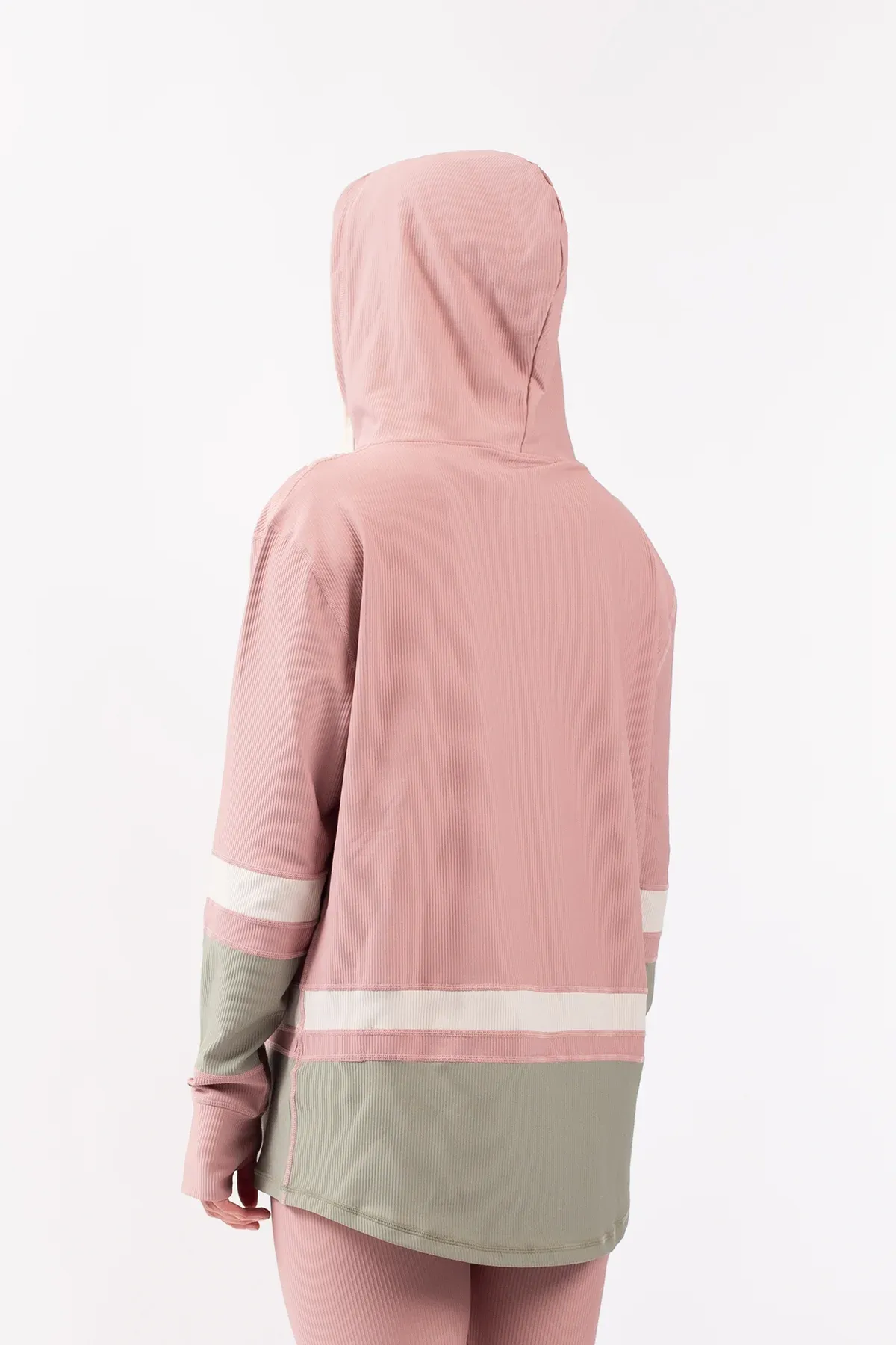 Loose Fit Hoodie Rib Top