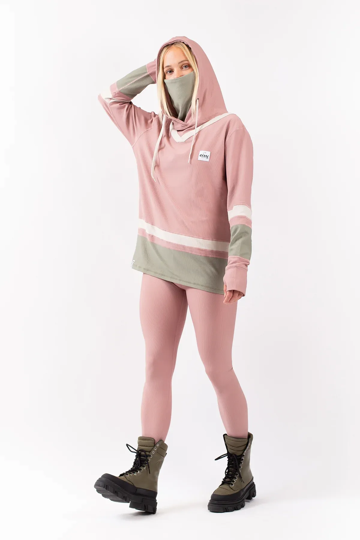 Loose Fit Hoodie Rib Top