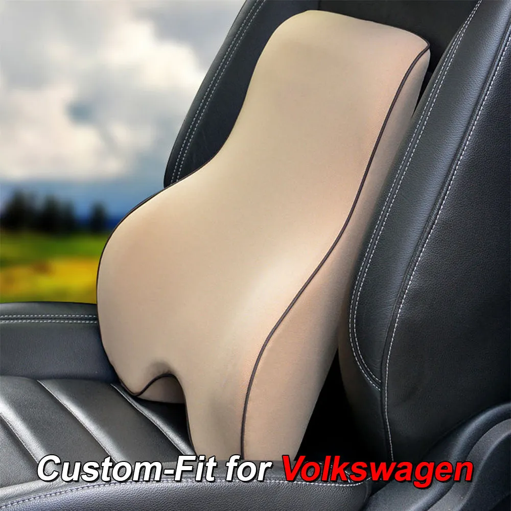Lumbar Support Cushion for Car and Headrest Neck Pillow Kit, Custom-Fit For Car, Ergonomically Design for Car Seat, Car Accessories WAMY254