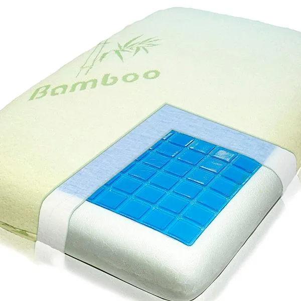 Luxury Bamboo Memory Foam Pillow With Cooling Gel Technology Pad