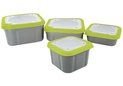 Matrix 2pt  / 1 L grey/lime COMPACT bait box SOLID TOP