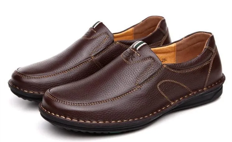 Men Casual Shoes men's leather shoes flats soft comfortable Fashion British Style Shoes 8A106