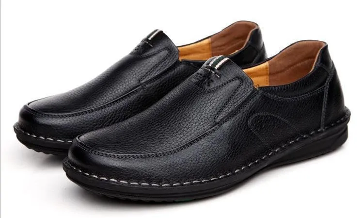 Men Casual Shoes men's leather shoes flats soft comfortable Fashion British Style Shoes 8A106
