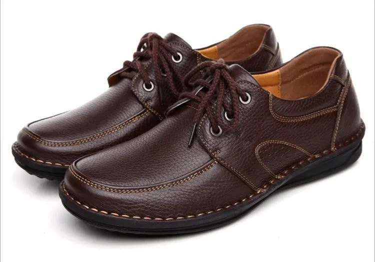Men Casual Shoes men's leather shoes flats soft comfortable Fashion British Style Shoes 8A106