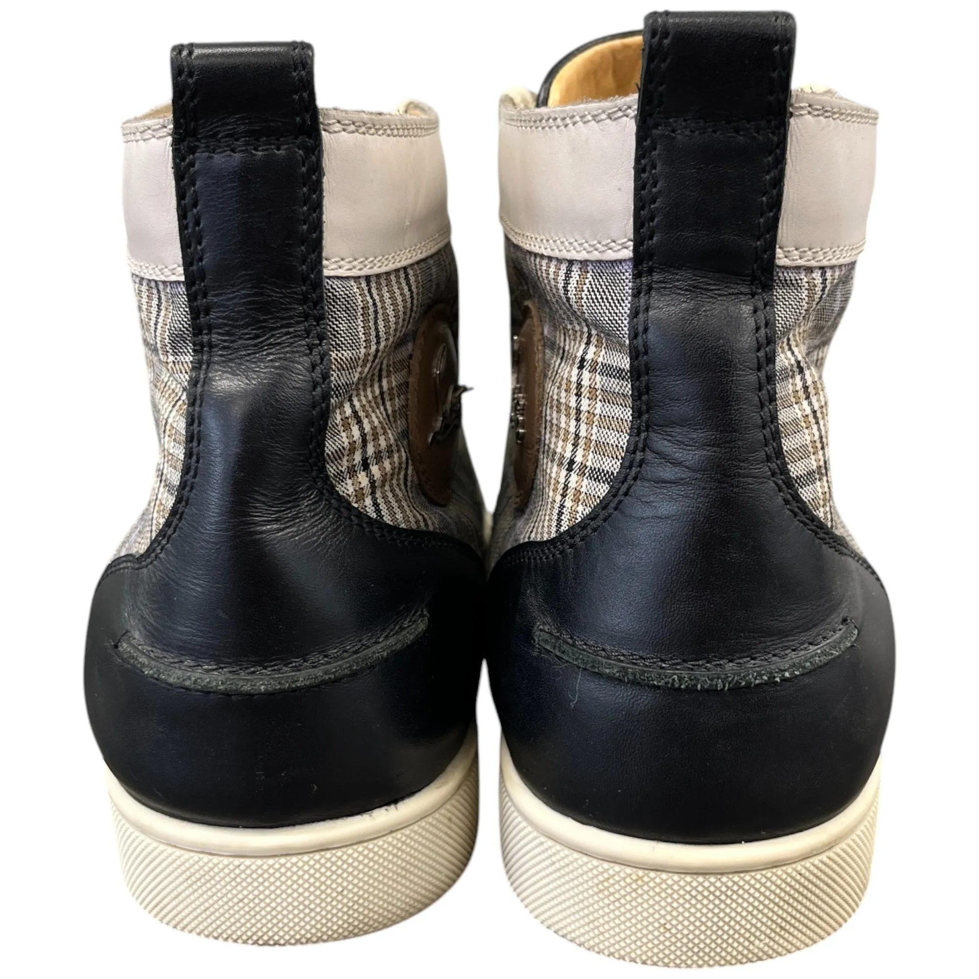 Men's Checkered High Trainers Beige Size EU 44 / UK 10