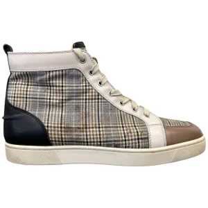 Men's Checkered High Trainers Beige Size EU 44 / UK 10