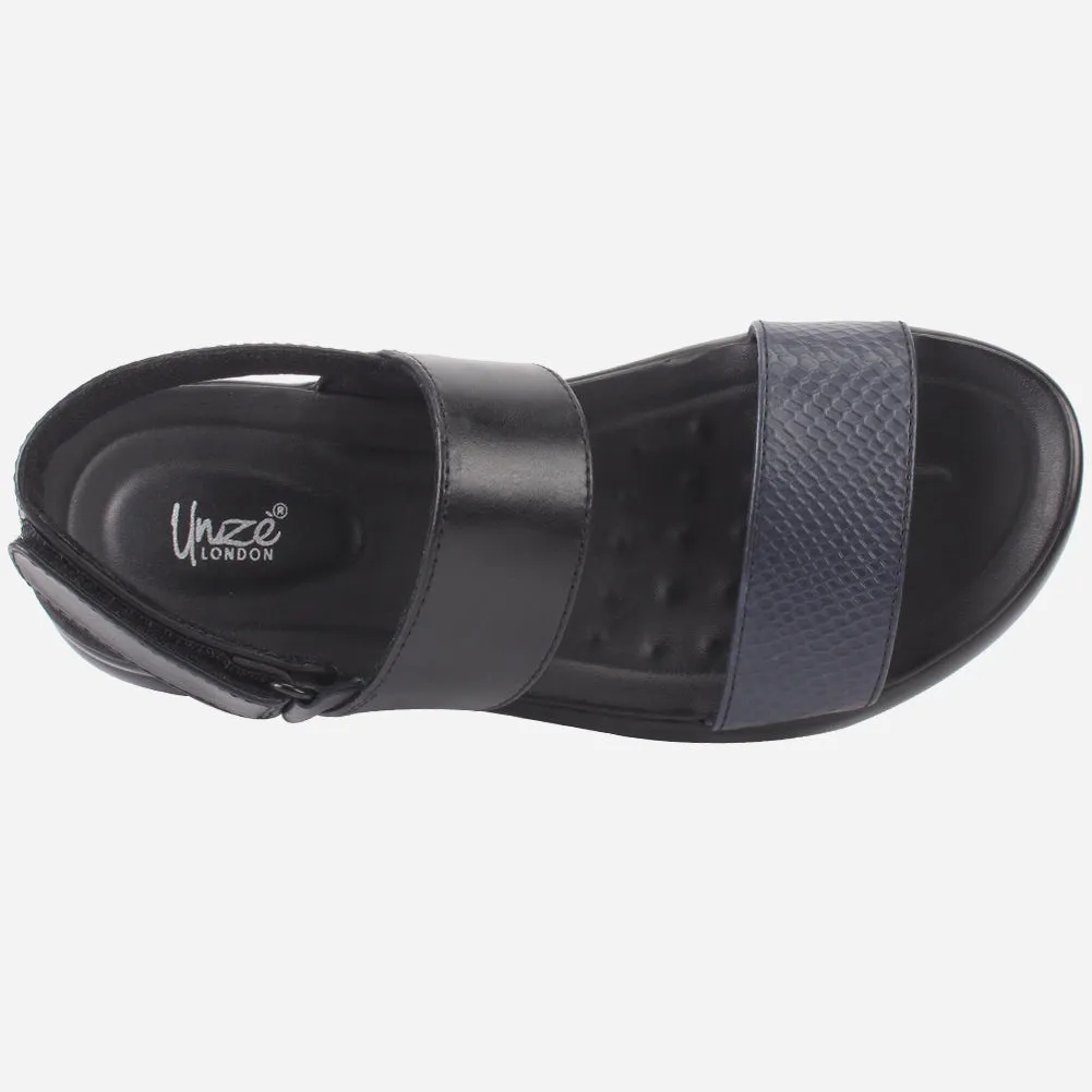 Mens "ALEY" Leather Velcro Everyday Summer Sandals