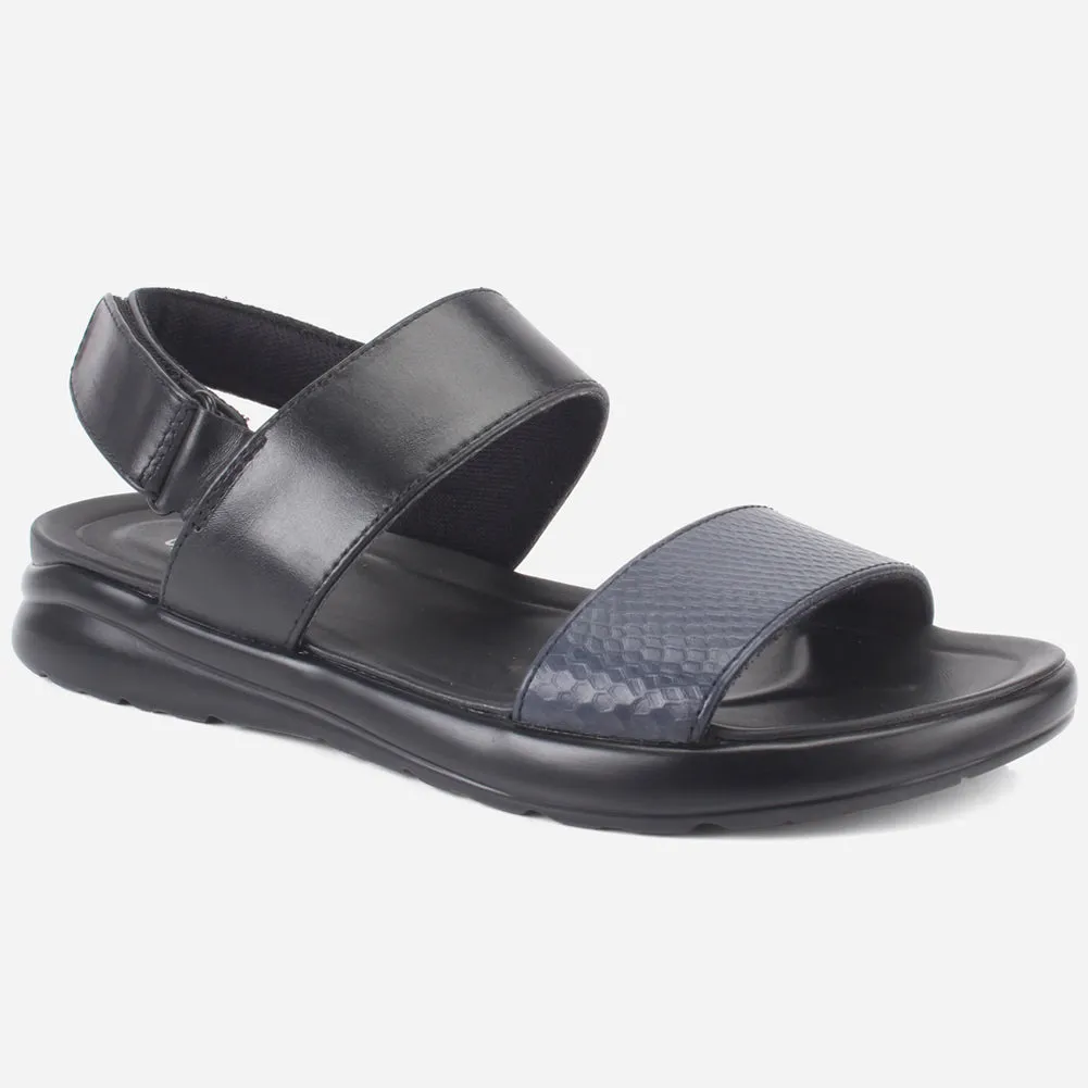 Mens "ALEY" Leather Velcro Everyday Summer Sandals