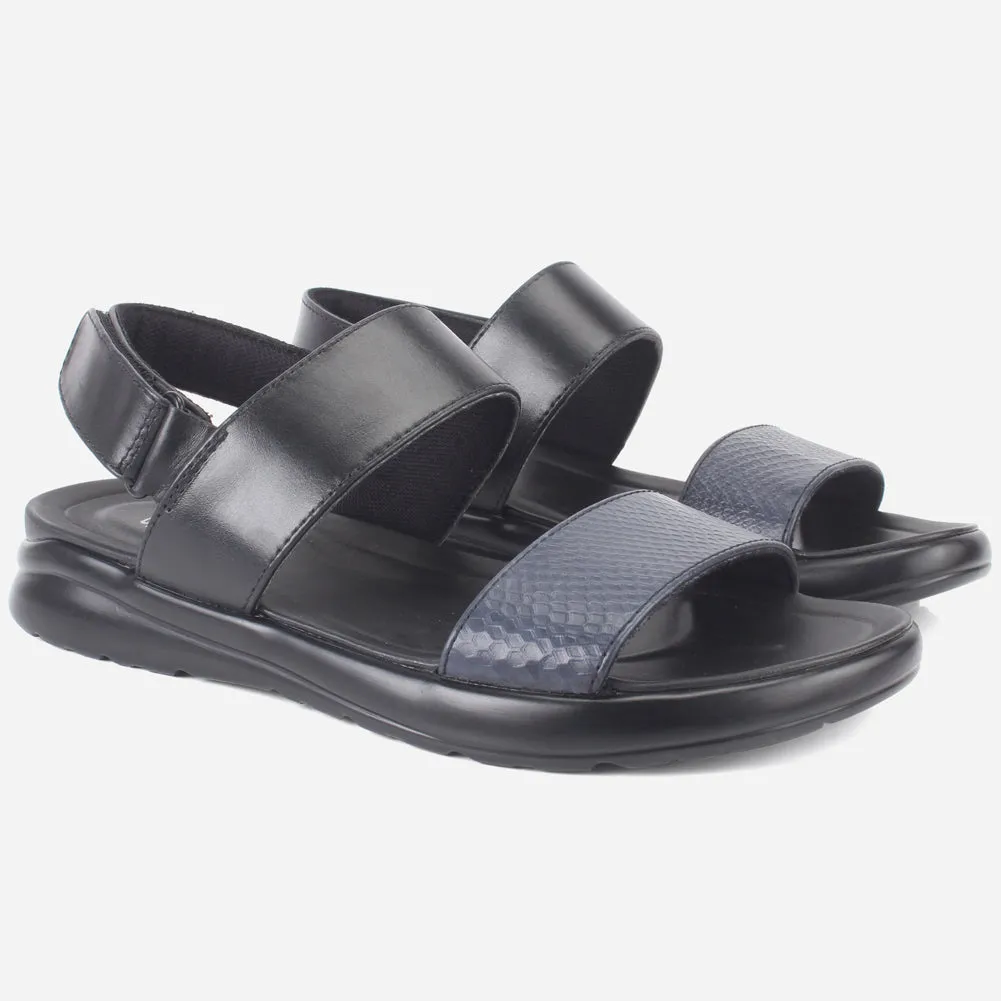 Mens "ALEY" Leather Velcro Everyday Summer Sandals