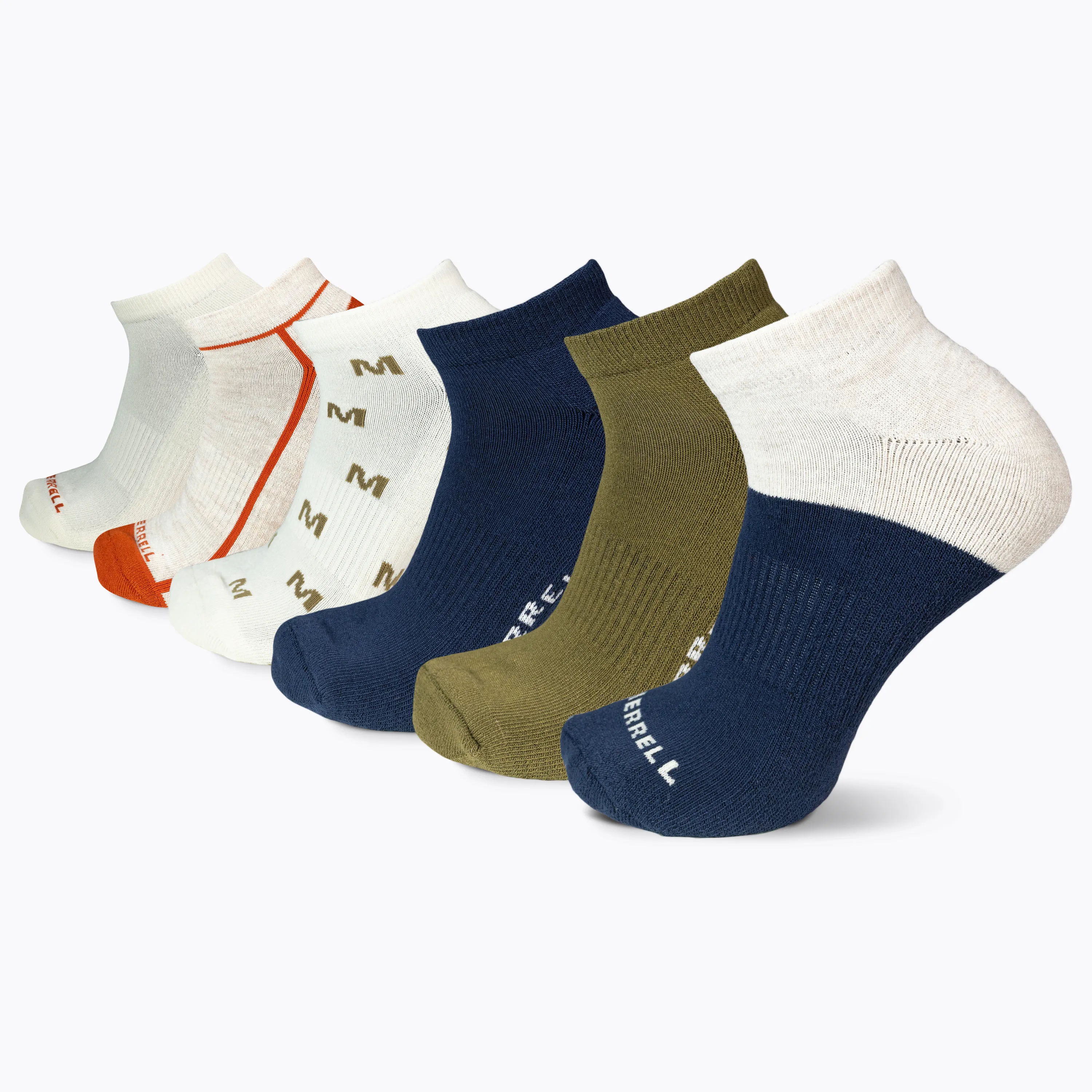 Merrell Unisex Recycled Cushion Low Cut Socks M/L 6 Pack