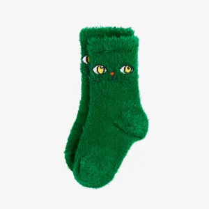 Mini Rodini | Cat face fluffy sock