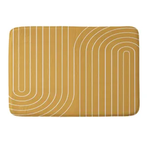 MINIMAL LINE CURVATURE GOLD MEMORY FOAM BATH MAT