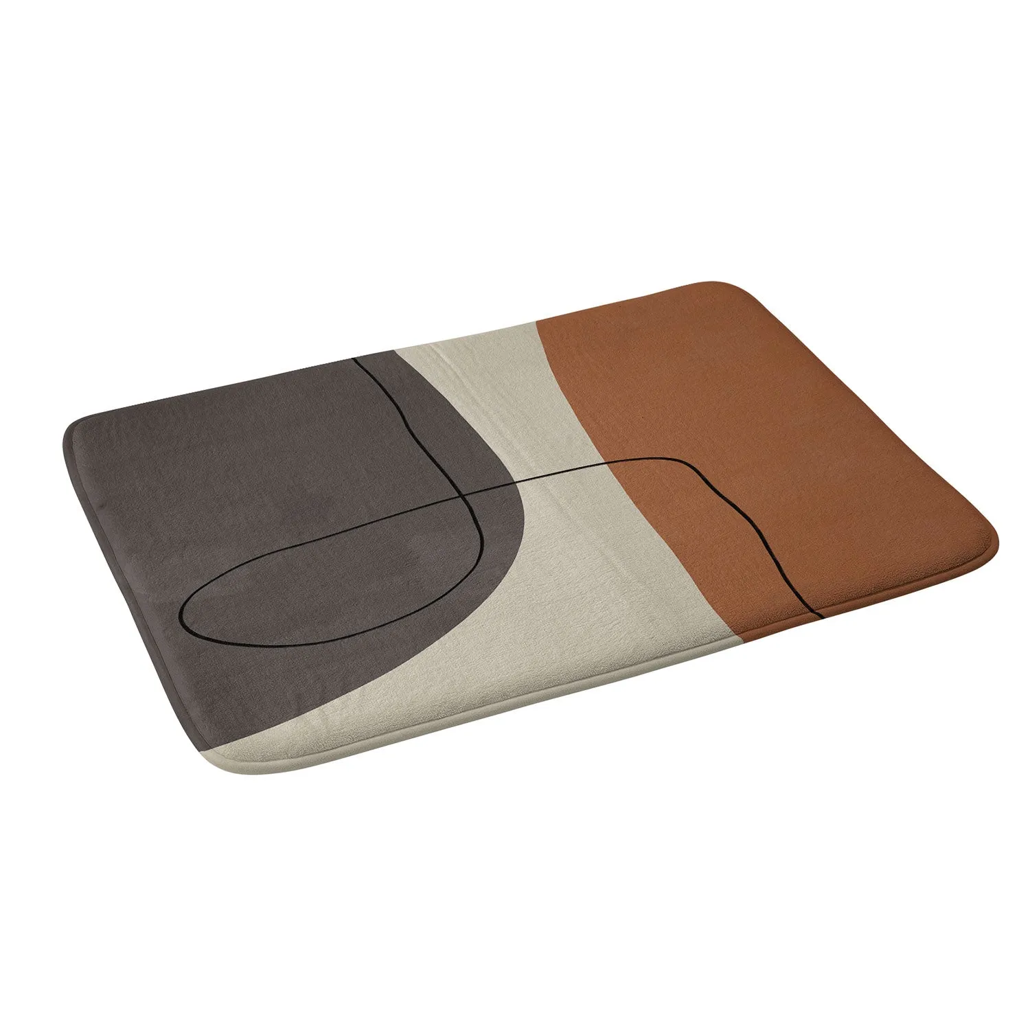 MODERN ABSTRACT SHAPES II MEMORY FOAM BATH MAT