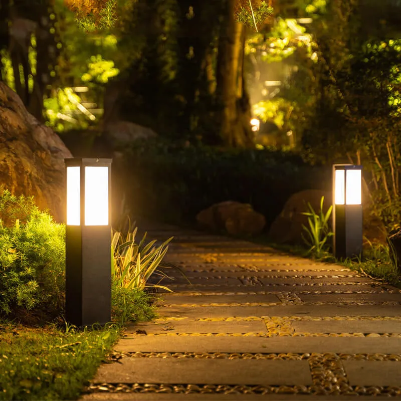 Modern Square LED Bollard Light – Waterproof Outdoor Pathway Lamp