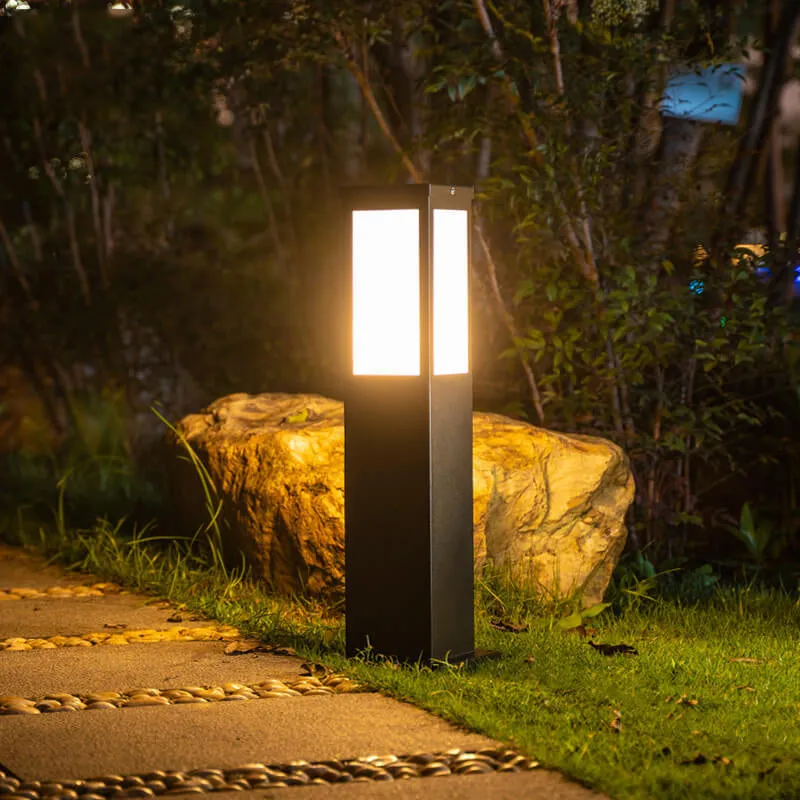 Modern Square LED Bollard Light – Waterproof Outdoor Pathway Lamp