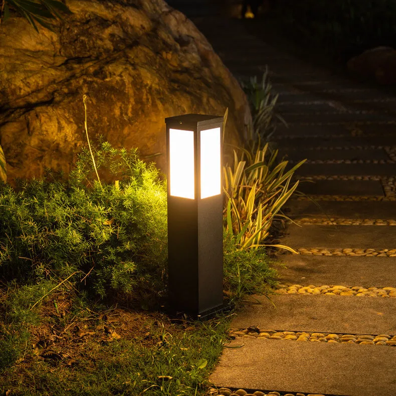 Modern Square LED Bollard Light – Waterproof Outdoor Pathway Lamp
