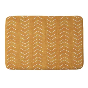 MUD CLOTH BIG ARROWS IN YELLOW MEMORY FOAM BATH MAT