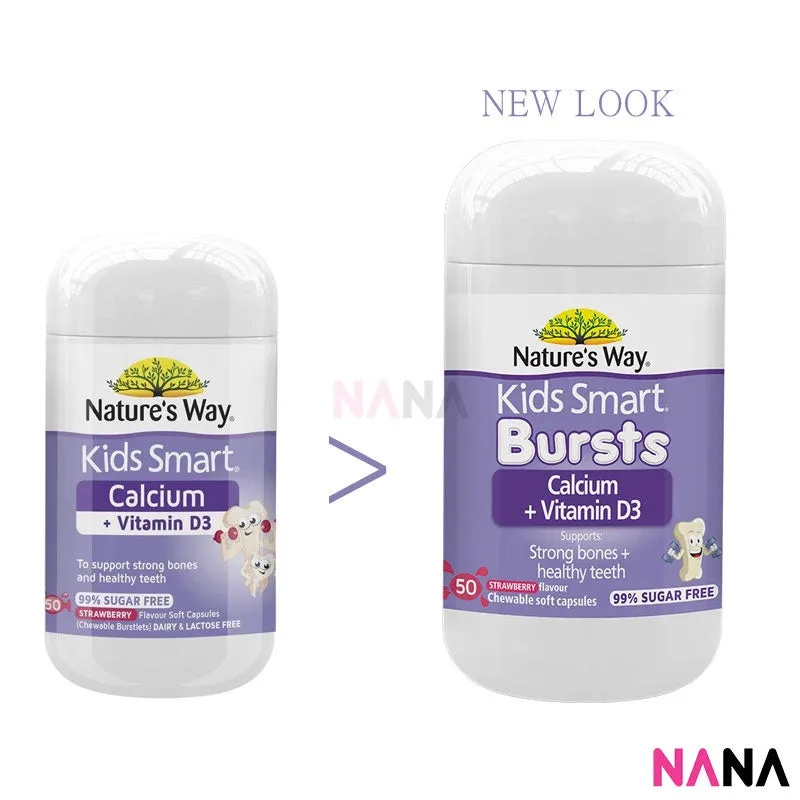 Nature's Way Kids Smart Bursts Calcium   Vitamin D3 50 Capsules