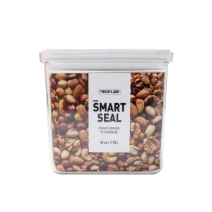 Neoflam Smart Seal - Rectangular 1.9QT (1.8L) White Lid, Food Storage by Neoflam