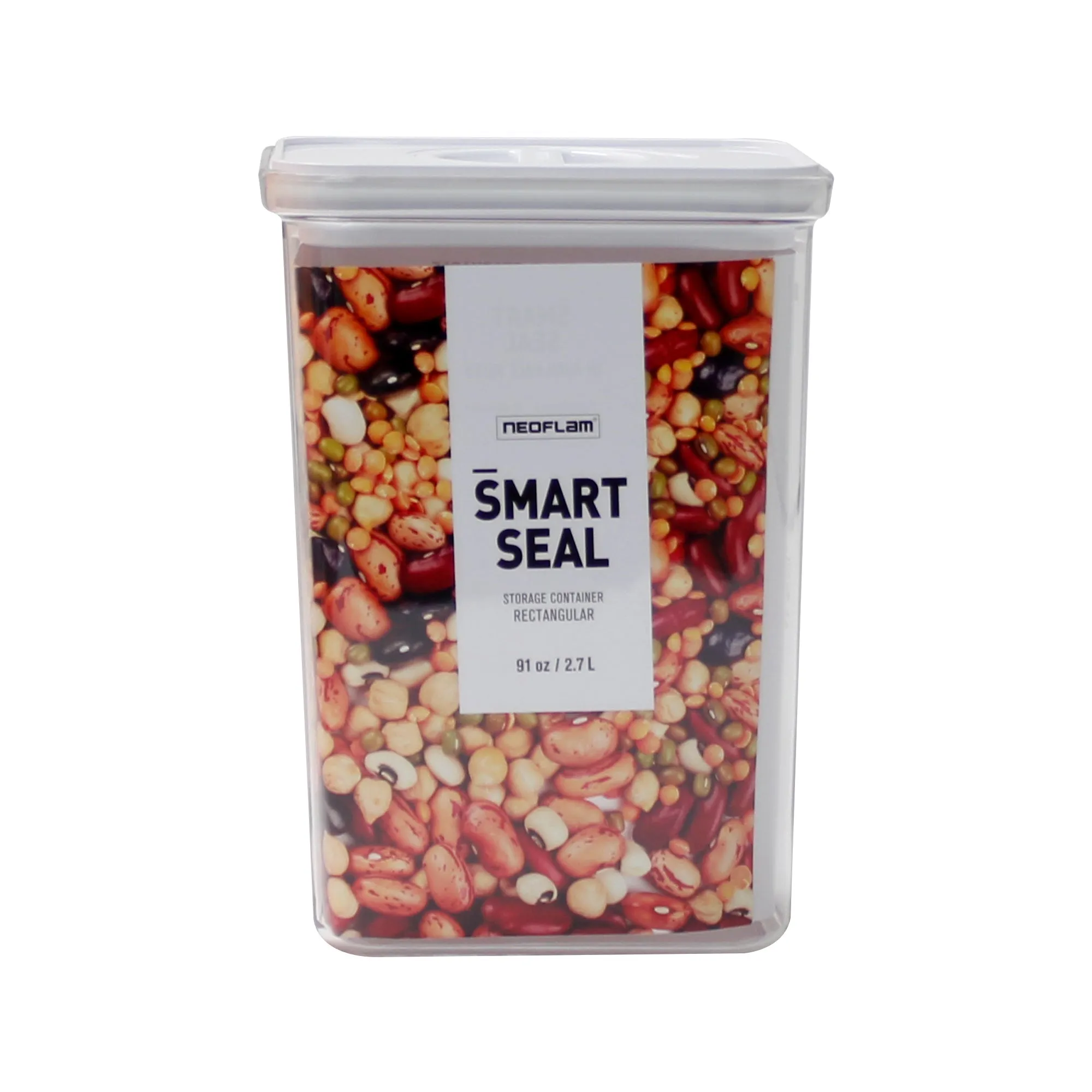Neoflam Smart Seal - Rectangular 2.9QT (2.7L) White Lid, Food Storage by Neoflam