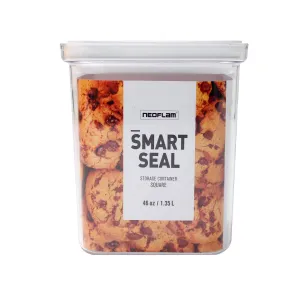 Neoflam Smart Seal - Square 1.4QT (1.35L) w/ White Lid, Food Storage by Neoflam