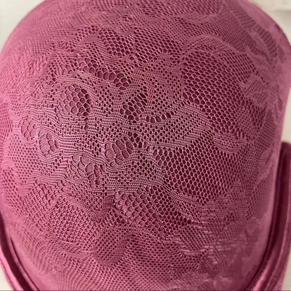NEW Le Mystere Soft Memory Foam Lace Perfection T Shirt Bra in Berry 34F