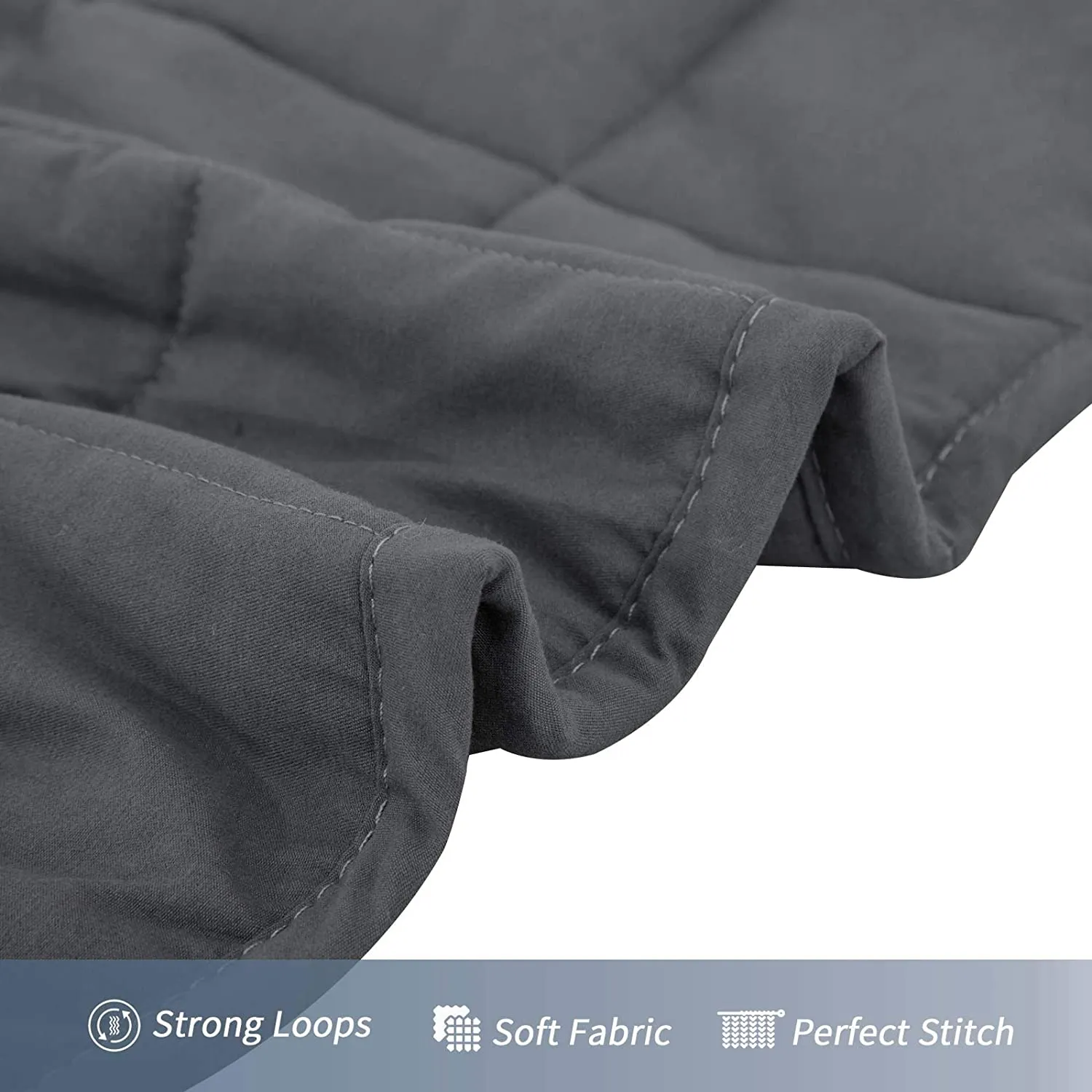 New Smart Queen Cooling Weighted Blankets 15 lbs (48"x 72", Twin Size) Heavy Blanket, Organic Cotton with Natural Glass Beads, Blue! Retails $93 w/tax!
