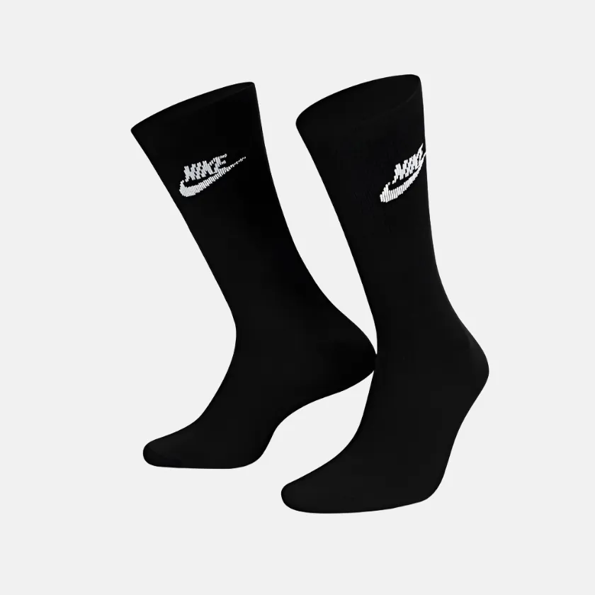 Nike Sportswear Everyday Essential Crew Socks (3 Pairs) - Black/White