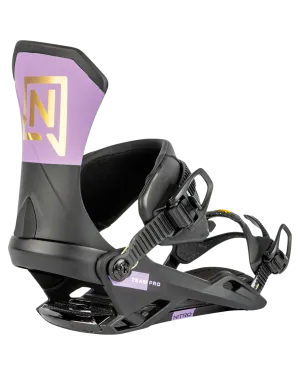 Nitro Team Pro Snowboard Bindings - Pro Purple-Black-Gold - 2024