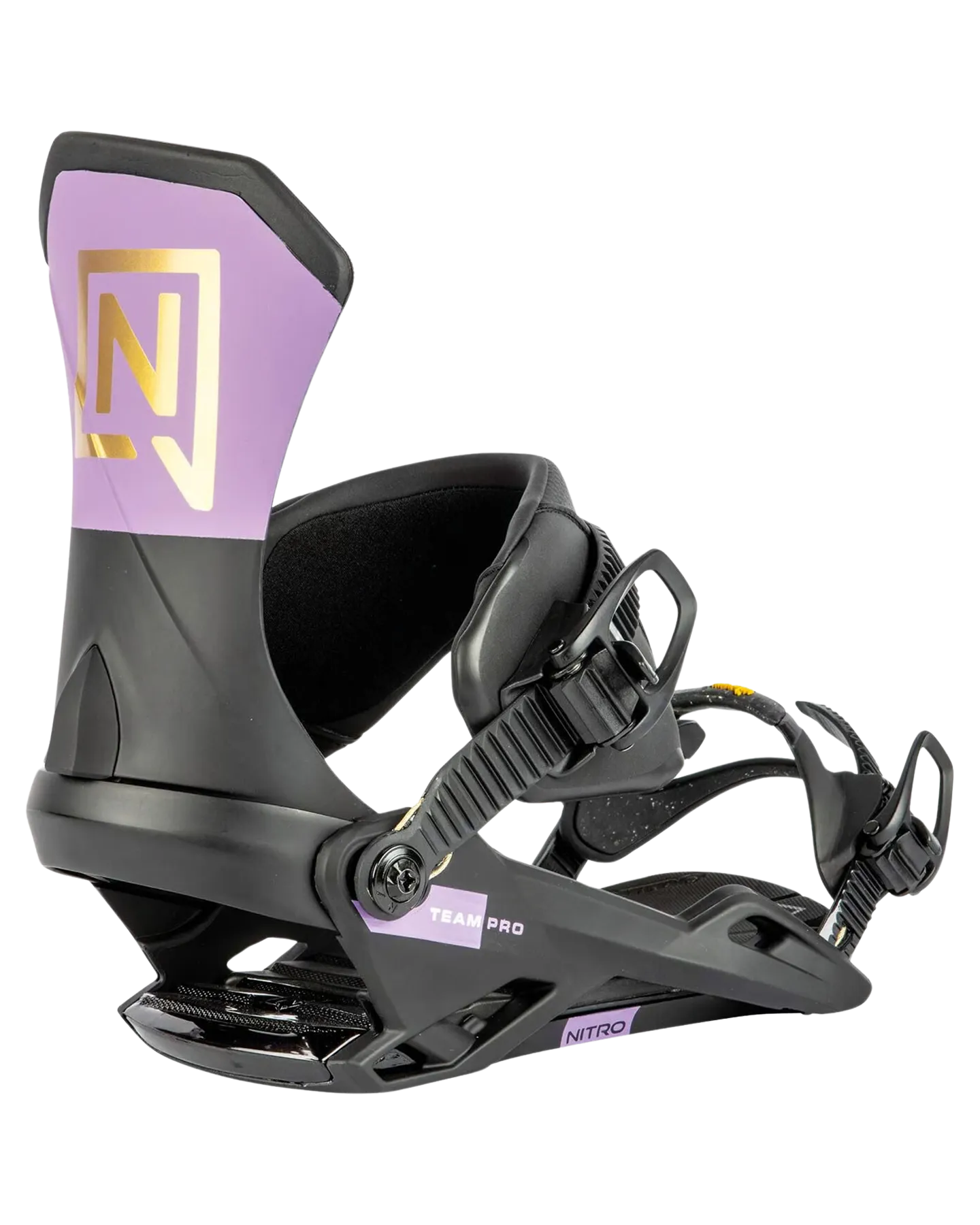 Nitro Team Pro Snowboard Bindings - Pro Purple-Black-Gold - 2024