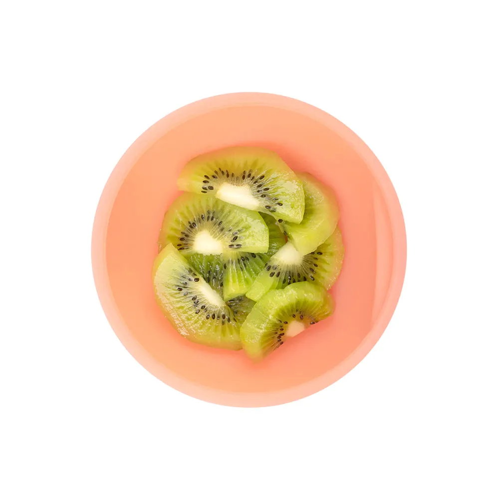 Ola Baby Silicone Suction Bowl with Lid - Coral