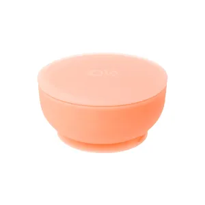 Ola Baby Silicone Suction Bowl with Lid - Coral