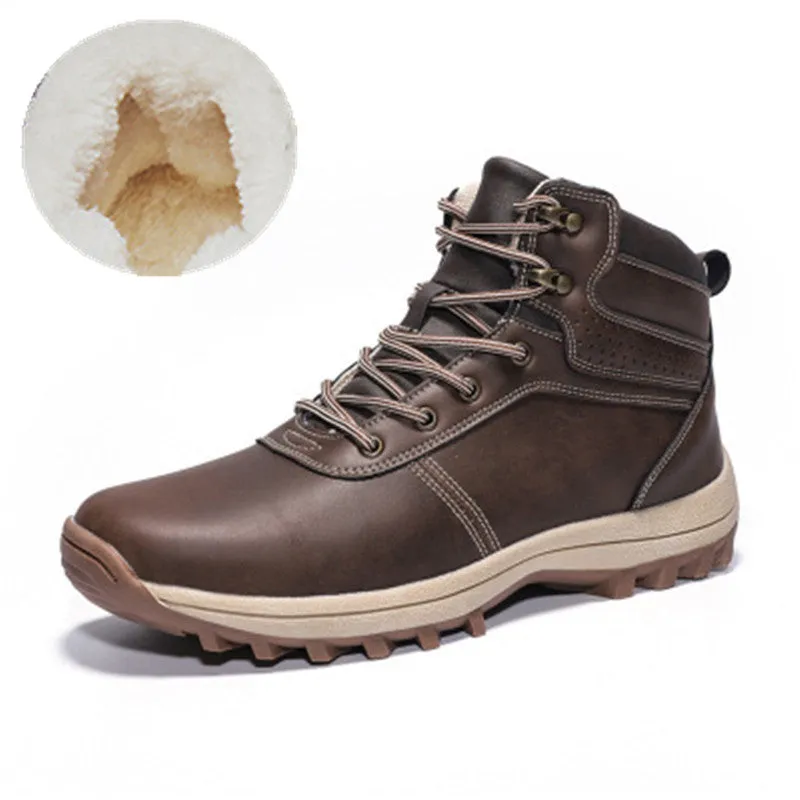 Outdoor warm cotton sports plus velvet hiking shoes