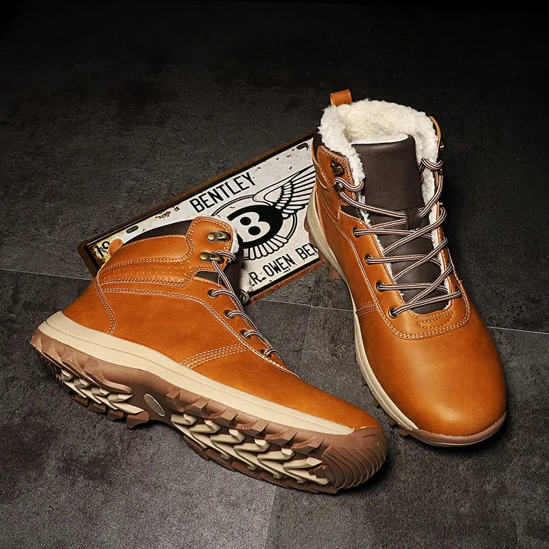 Outdoor warm cotton sports plus velvet hiking shoes