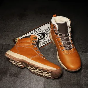 Outdoor warm cotton sports plus velvet hiking shoes