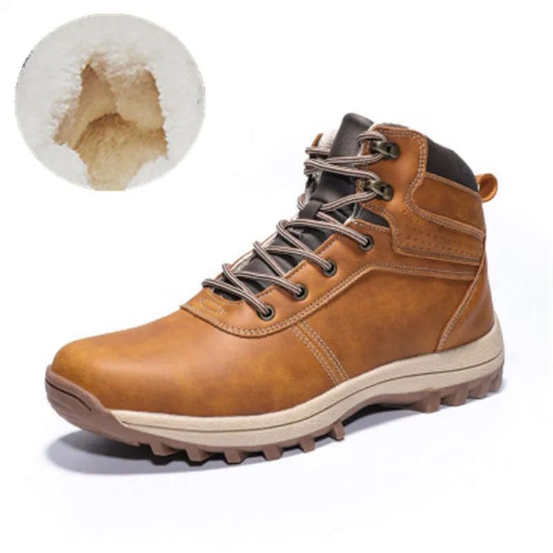 Outdoor warm cotton sports plus velvet hiking shoes