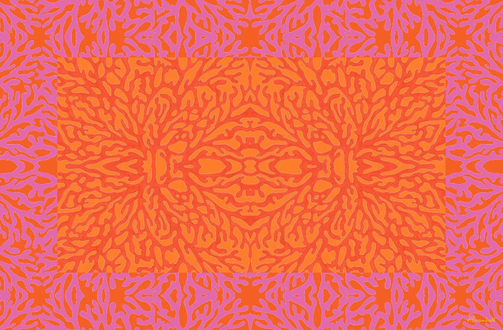 Pink Orange Coral Placemat