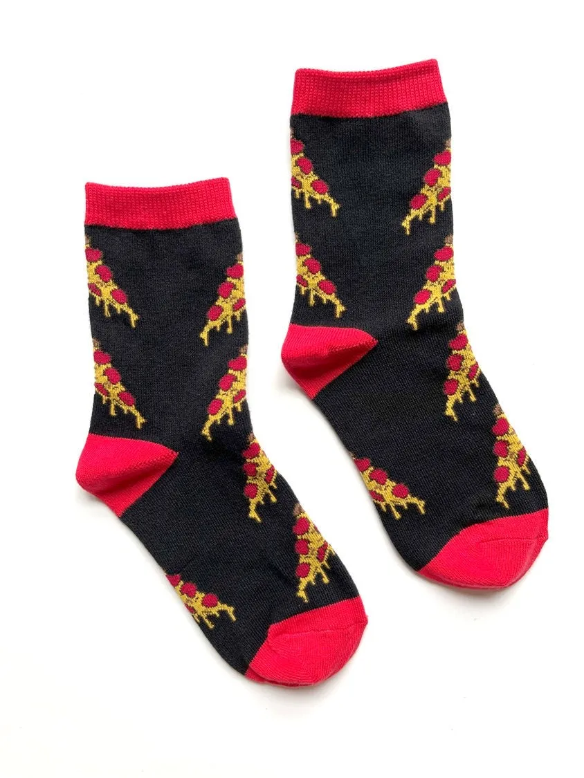 Pizza Kids Crew Socks