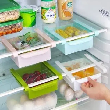 Plastic Kitchen Refrigerator Fridge Storage Rack Freezer Shelf Holder Kitchen Organization by MiMi