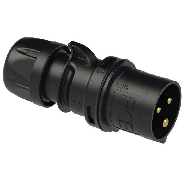 Plug PCE 16 Amp IP44 Black